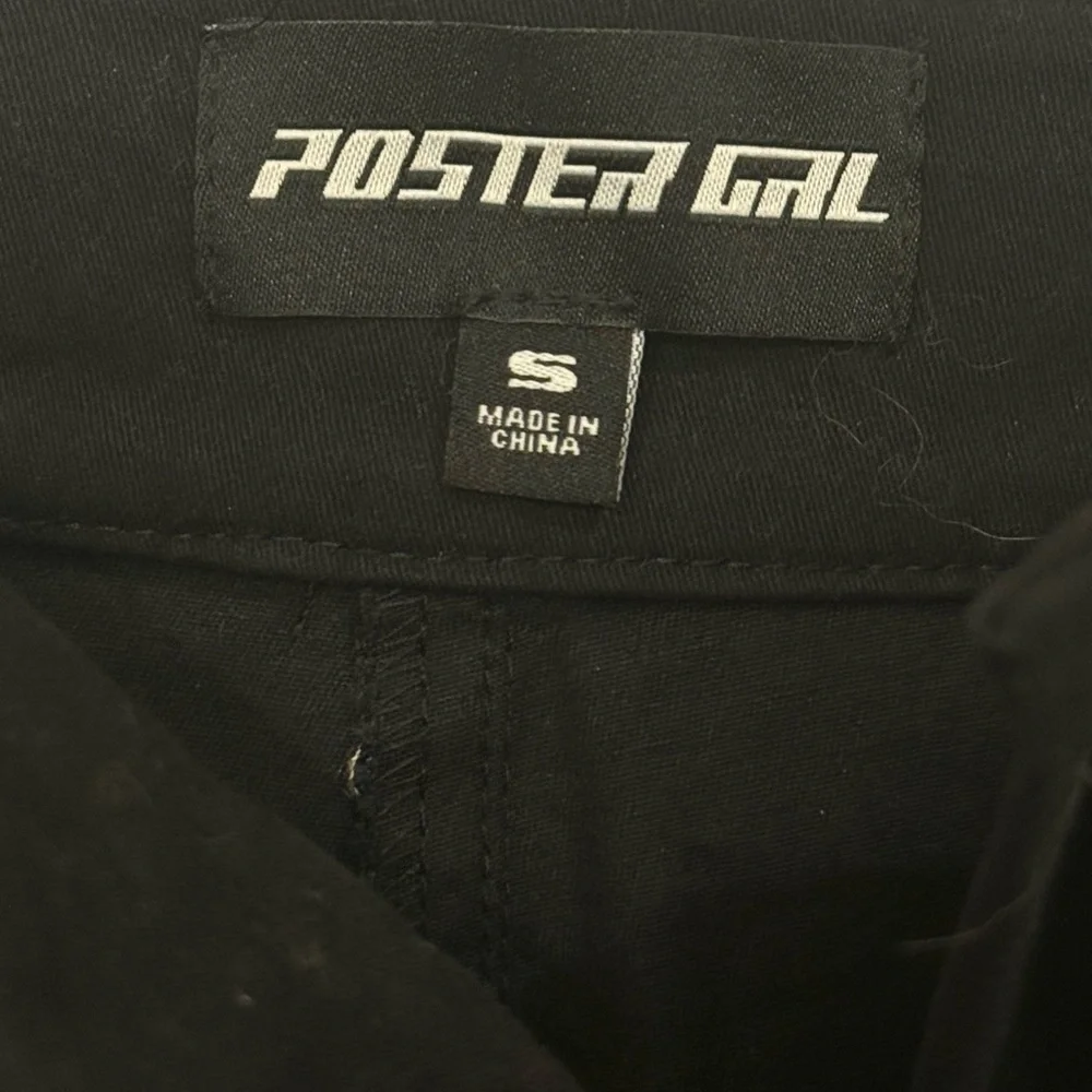 POSTER GIRL -Women's Rave Wear- Midnight Black Cargo Pants - Picture 4 of 7
